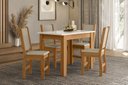 Ver imagem 1 de Conjunto de Mesa Bellagio com 4 Cadeiras Freijo/off White