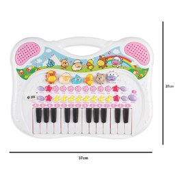 PIANO INFANTIL MUSICAL ANIMAL ROSA BRASKIT 6408 BRASKIT - 4