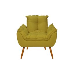 Kit 2 Poltronas para Sala Decorativa Opala Suede Cor:amarelo - 3