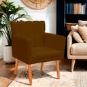 Ver imagem 2 de Kit com 2 Poltronas Cadeiras Elegante Confortável e Reforçada para Sala Carol Suede
