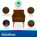 Ver imagem 3 de Kit com 2 Poltronas Cadeiras Elegante Confortável e Reforçada para Sala Carol Suede