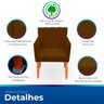 Kit com 2 Poltronas Cadeiras Elegante Confortável e Reforçada para Sala Carol Suede - 3