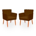 Ver imagem 1 de Kit com 2 Poltronas Cadeiras Elegante Confortável e Reforçada para Sala Carol Suede