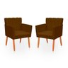 Kit com 2 Poltronas Cadeiras Elegante Confortável e Reforçada para Sala Carol Suede - 1