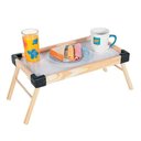Ver imagem 4 de Bandeja para Servir Refeições/Café Da Manhã/Lanches em Madeira com Pés Retráteis Small - Tramontina