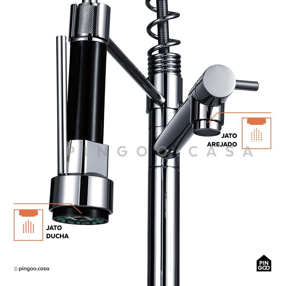 Torneira para Cozinha Gourmet Misturador Monocomando Munim P - 3
