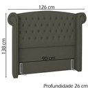 Ver imagem 4 de Cabeceira Solteiro 90 cm Valenn Linho SL 74 Peer
