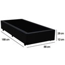 Ver imagem 5 de Cama Box Solteiro Sintético Sereneprime Preto 88x188x40