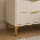 Ver imagem 4 de Kit com 4 Pés de Aço para Móveis, Cama, Sofás Suporta 200kg Anti Ferrugem Dourado - Lh Móveis