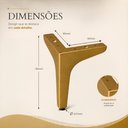 Ver imagem 2 de Kit com 4 Pés de Aço para Móveis, Cama, Sofás Suporta 200kg Anti Ferrugem Dourado - Lh Móveis