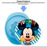 Prato Para Alimentação Bowl Infantil Com Ventosa e Tampa Para Bebê Mickey Azul BabyGo - 3