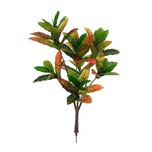 Árvore Artificial Cróton Real Toque Verde e Vermelho 1m