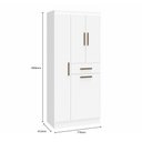 Ver imagem 4 de Armário Multiuso Organizador para Área de Serviço e Cozinha 4 Portas 1 Gaveta com Prateleiras Despen