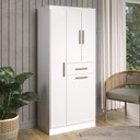 Ver imagem 2 de Armário Multiuso Organizador para Área de Serviço e Cozinha 4 Portas 1 Gaveta com Prateleiras Despen