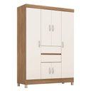 Ver imagem 2 de Guarda Roupa Solteiro Ambiente Ecom 2 Amêndola Touch Off White - Demóbile