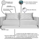 Ver imagem 3 de Sofa Living 3 Lugares Nori 220cm Veludo Deluxe 2223 Ezz