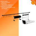 Ver imagem 3 de Kit D Linha Requinte Master Cozinha Suspensa Escorredor Porta Tempero/Rolos Ganchos - Metaltru  - Pr