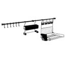 Ver imagem 7 de Kit D Linha Requinte Master Cozinha Suspensa Escorredor Porta Tempero/Rolos Ganchos - Metaltru  - Pr