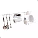 Ver imagem 1 de Kit D Linha Requinte Master Cozinha Suspensa Escorredor Porta Tempero/rolos Ganchos - Metaltru