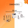 Kit D Linha Requinte Master Cozinha Suspensa Escorredor Porta Tempero/rolos Ganchos - Metaltru - 2
