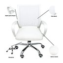 Ver imagem 4 de Cadeira de Escritório Begonia Tela Mesh Ergonômica Giratória Branco