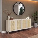 Ver imagem 1 de Buffet Bend 180 cm Porta Sextavada Incolar Luna com Pé Dourado