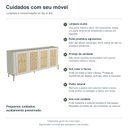 Ver imagem 7 de Buffet Bend 180 cm Porta Sextavada Incolar Luna com Pé Dourado