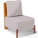 Ver imagem 3 de Kit 02 Poltronas Decorativas Sala de Estar Living Hungria L02 Couríssimo Whisky Linho Bege - Lyam Ly