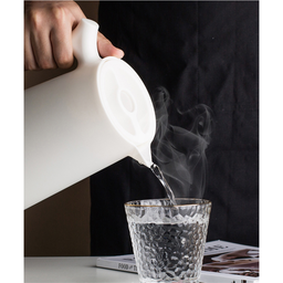 Garrafa de Café Térmica 1 Litro Chique Cabo Madeira Chá Água:branco - 8