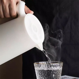 Garrafa de Café Térmica 1 Litro Chique Cabo Madeira Chá Água:branco - 7