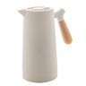 Garrafa de Café Térmica 1 Litro Chique Cabo Madeira Chá Água:branco - 1