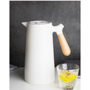Ver imagem 4 de Garrafa de Café Térmica 1 Litro Chique Cabo Madeira Chá Água:branco