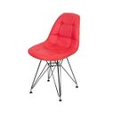 Ver imagem 3 de Cadeira Eames Dkr Botone Base Eiffel Ferro Vermelha