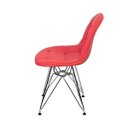 Ver imagem 2 de Cadeira Eames Dkr Botone Base Eiffel Ferro Vermelha