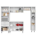 Ver imagem 4 de Cozinha Completa Modulada 5 Peças 9 Portas 2 Gavetas com Tampo Iris Branco