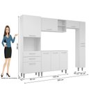 Ver imagem 5 de Cozinha Completa Modulada 5 Peças 9 Portas 2 Gavetas com Tampo Iris Branco