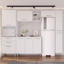 Ver imagem 1 de Cozinha Completa Modulada 5 Peças 9 Portas 2 Gavetas com Tampo Iris Branco