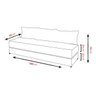 Sofá Cama Bicama Sofánete 3 Lugares Slim Suede Bege - 2