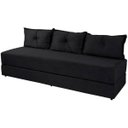 Ver imagem 1 de Sofá Cama Bicama Sofánete 3 Lugares Slim Suede Preto