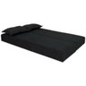 Sofá Cama Bicama Sofánete 3 Lugares Slim Suede Preto - 3