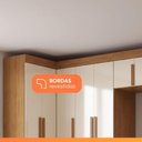 Ver imagem 4 de Guarda Roupa Modulado de Canto Madrid 13 Portas de Bater MDP Madeirado-Off White Maxel Móveis