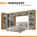 Ver imagem 6 de Guarda Roupa Modulado de Canto Madrid 13 Portas de Bater MDP Madeirado-Off White Maxel Móveis