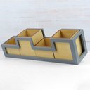 Ver imagem 2 de Kit Organizador De Mesa Escritório Madeira Cinza Grafite