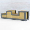 Ver imagem 4 de Kit Organizador De Mesa Escritório Madeira Cinza Grafite