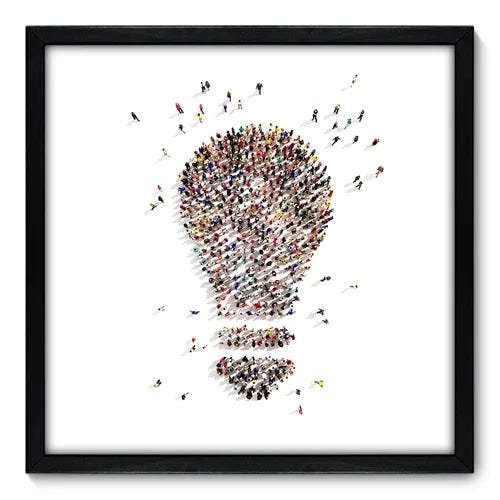 Quadro Decorativo - Lâmpada - 50cm x 50cm - 042qndcp - 1
