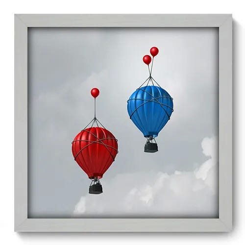 Quadro Decorativo - Balão - 33cm x 33cm - 049qndbb - 1