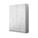 Ver imagem 5 de Guarda Roupa Roupeiro para Quarto de Bebê 100% MDF 4 Portas 2 Gavetas Infantil Helena Branco Phoenix