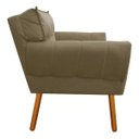 Ver imagem 3 de Poltrona Decorativa Anitta Suede Marrom Rato com Strass - D'Rossi
