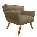 Ver imagem 2 de Poltrona Decorativa Anitta Suede Marrom Rato com Strass - D'Rossi