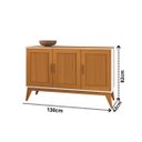Ver imagem 3 de Buffet Aparador Organizador Sierra 3 Portas 130cm:cedro